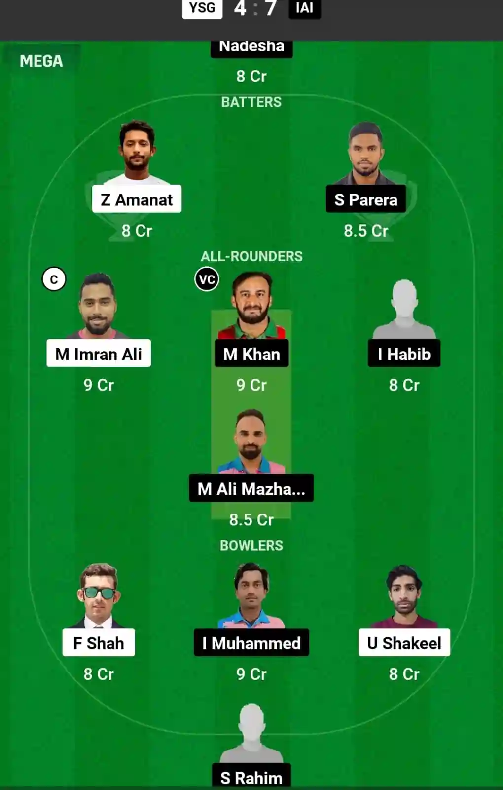 YSG vs IAI Dream11 Prediction Today: Match 26 Pitch Report, and Key Player | Oman D10 League 2024