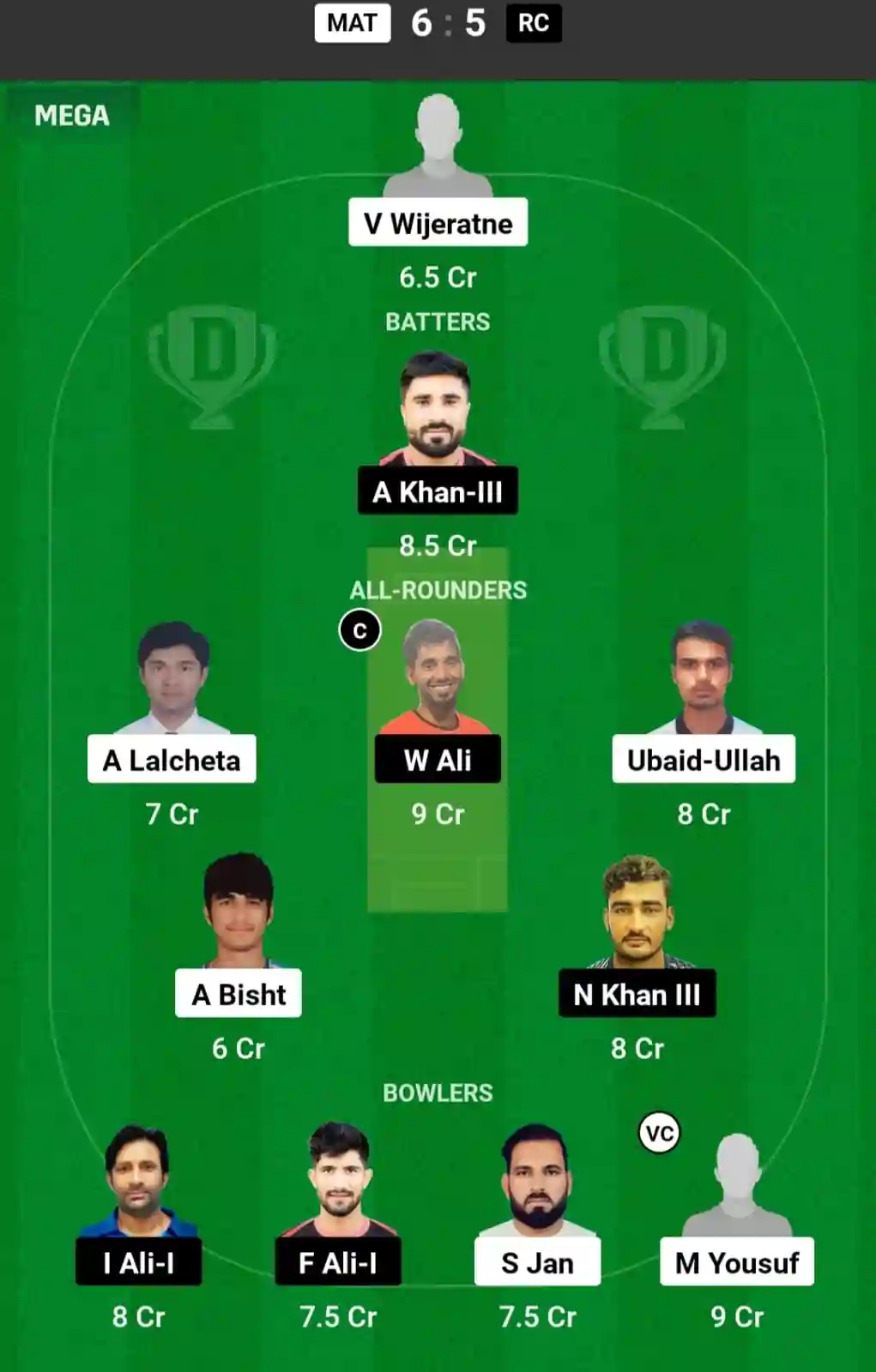 MAT vs RC Dream11 Prediction Today: Match 32 Pitch Report, and Key Player | Oman D10 League 2024