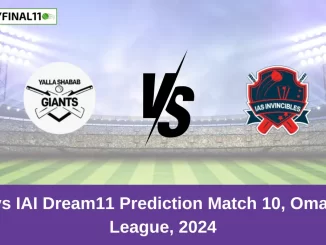 YSG vs IAI Dream11 Prediction Match 10, Oman D10 League, 2024