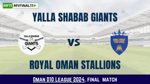 YSG vs ROS Dream11 Prediction Today: Final Pitch Report, and Key Player | Oman D10 League 2024