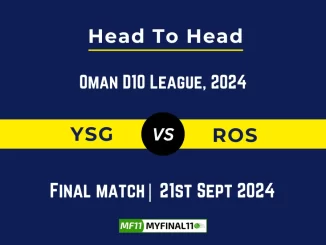 YSG vs ROS Player Battle, Head to Head Team Stats, Player Record: Oman D10 League- Match Final