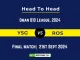 YSG vs ROS Player Battle, Head to Head Team Stats, Player Record: Oman D10 League- Match Final