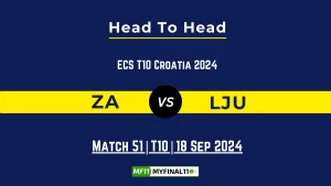 ZA vs LJU Player Battle, Head to Head Team Stats, Team Record – ECS T10 Croatia 2024