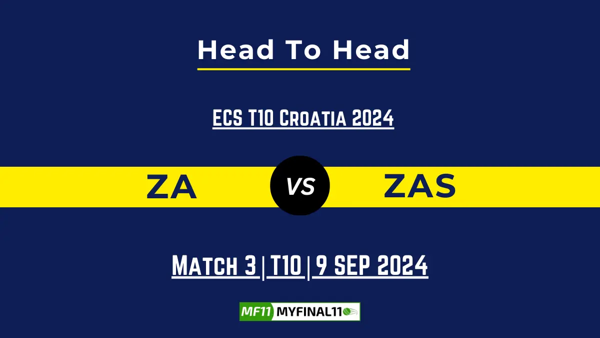 ZA vs ZAS Player Battle, Head to Head Team Stats, Team Record - ECS T10 Croatia 2024