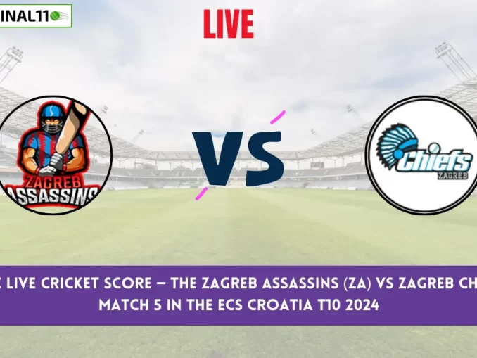 ZA vs ZC Live Cricket Score — The Zagreb Assassins (ZA) vs Zagreb Chiefs (ZC) Match 5 in the ECS Croatia T10 2024