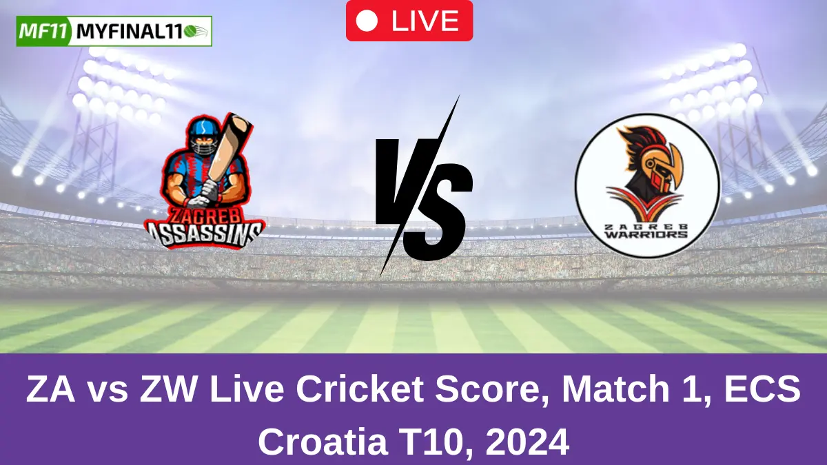 ZA vs ZW Live Cricket Score, Match 1, ECS Croatia T10, 2024