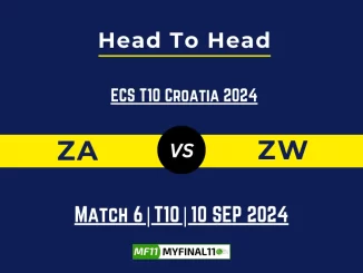 ZA vs ZW Player Battle, Head to Head Team Stats, Team Record - ECS T10 Croatia 2024