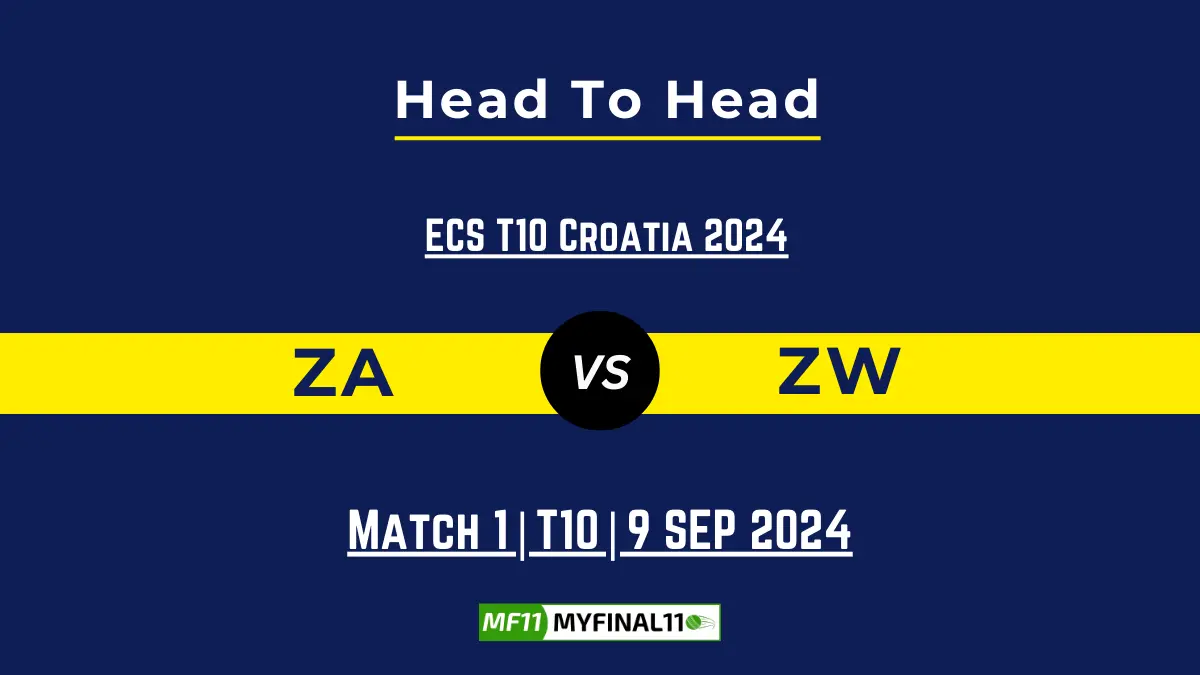 ZA vs ZW Player Battle, Head to Head Team Stats, Team Record - ECS T10 Croatia 2024