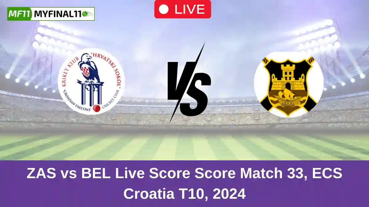 ZAS vs BEL Live Score Score Match 33, ECS Croatia T10, 2024