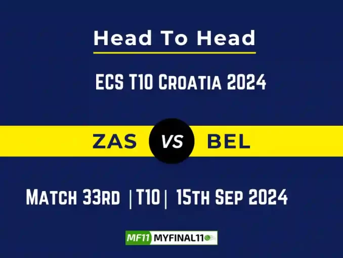 ZAS vs BEL Player Battle, Head to Head Team Stats, Team Record - ECS T10 Croatia 2024