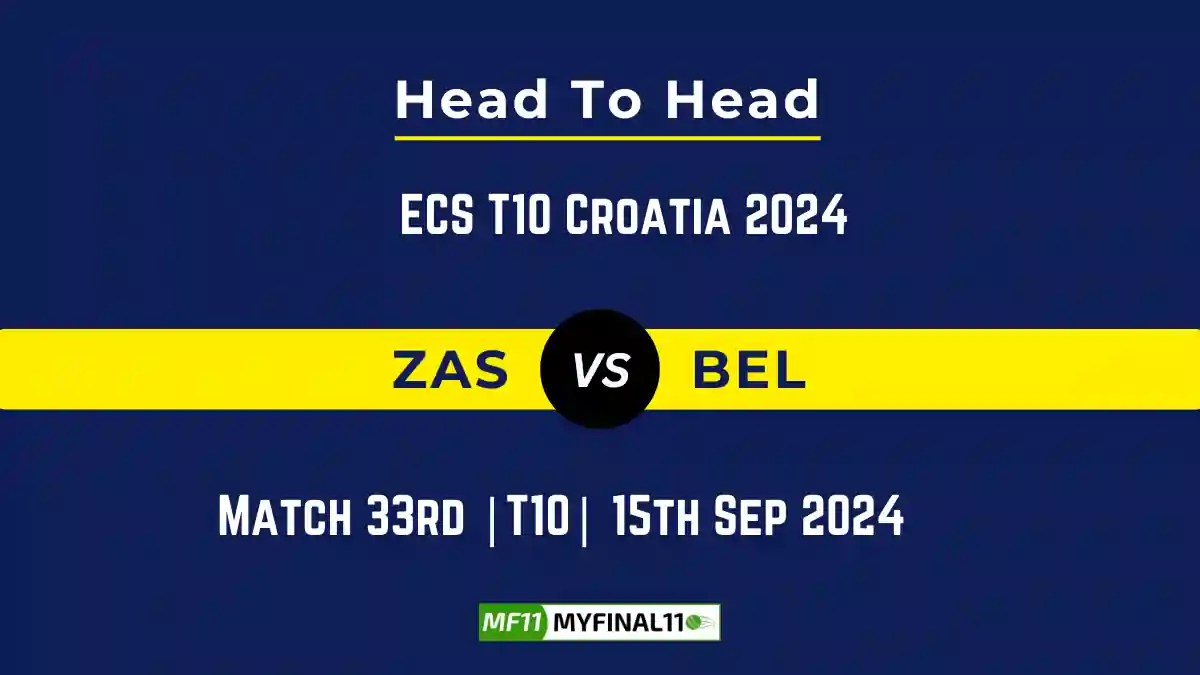 ZAS vs BEL Player Battle, Head to Head Team Stats, Team Record - ECS T10 Croatia 2024