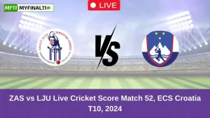 ZAS vs LJU Live Score: Scorecard, Ball by Ball Commentary – Match 52, ECS T10 Croatia 2024