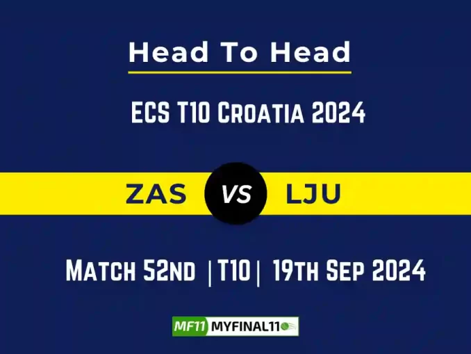 ZAS vs LJU Player Battle, Head to Head Team Stats, Team Record - ECS T10 Croatia 2024