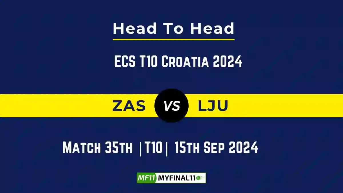 ZAS vs LJU Player Battle, Head to Head Team Stats, Team Record - ECS T10 Croatia 2024