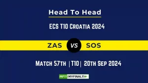 ZAS vs SOS Player Battle, Head to Head Team Stats, Team Record – ECS T10 Croatia 2024