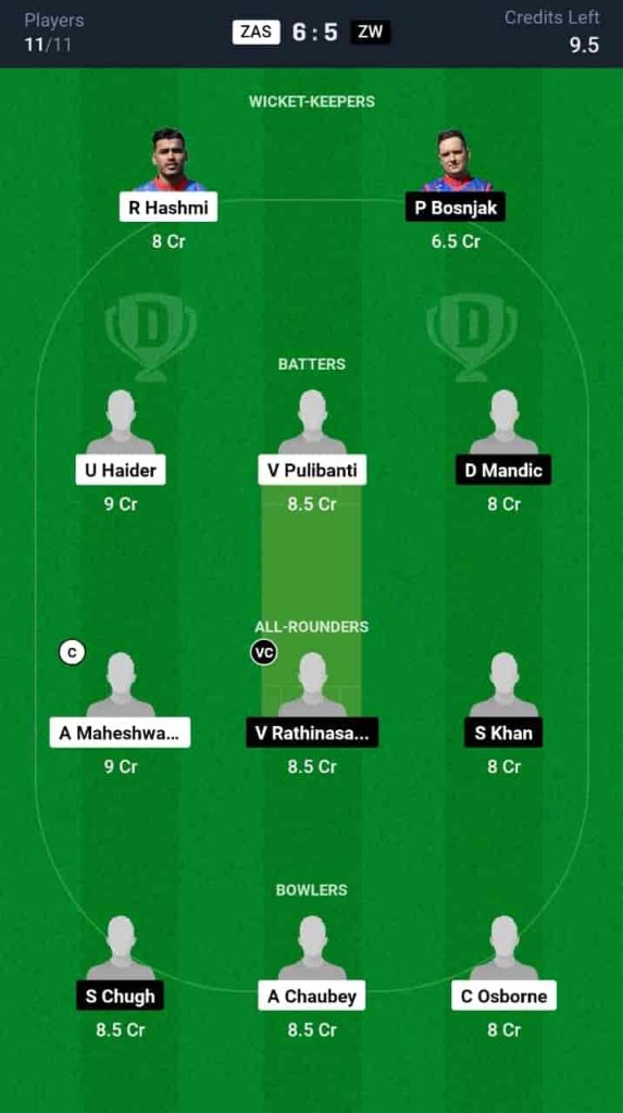 ZAS vs ZW Dream11 Prediction Today: Match 2 | ECS T10 Croatia 2024