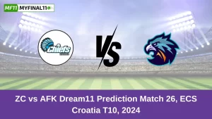 ZC vs AFK Dream11 Prediction Today: Match 26 Pitch Report, and Key Player | ECS T10 Croatia 2024