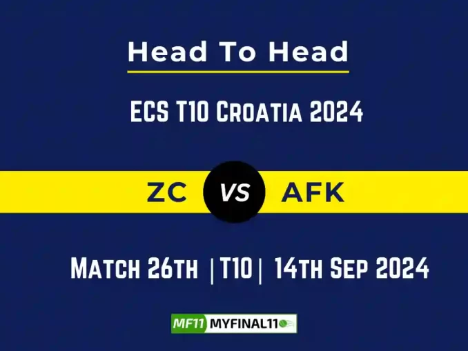 ZC vs AFK Player Battle, Head to Head Team Stats, Team Record - ECS T10 Croatia 2024