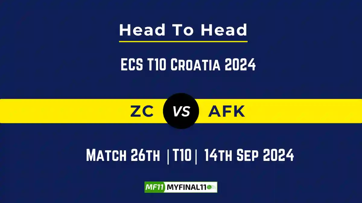 ZC vs AFK Player Battle, Head to Head Team Stats, Team Record - ECS T10 Croatia 2024