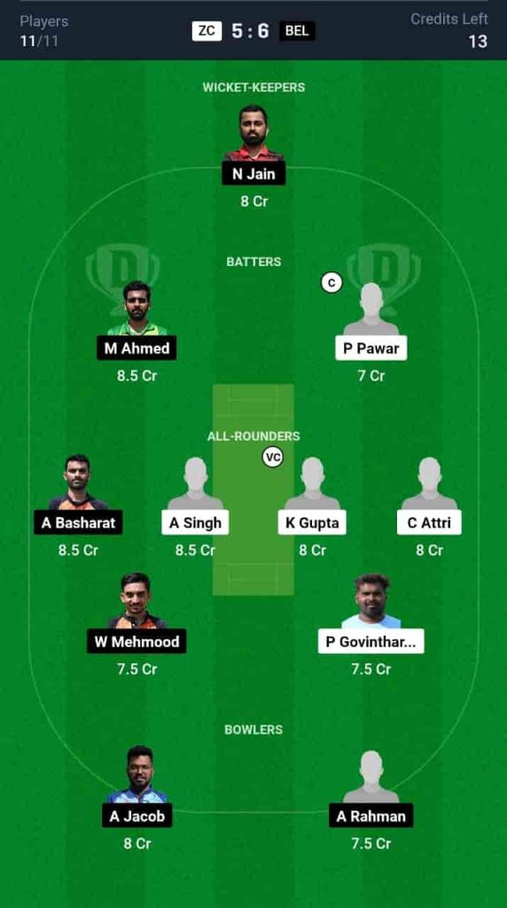 ZC vs BEL Dream11 Prediction Today: Match 23 | ECS T10 Croatia 2024