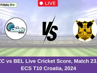 ZC vs BEL Live Cricket Score, Match 23, ECS T10 Croatia, 2024