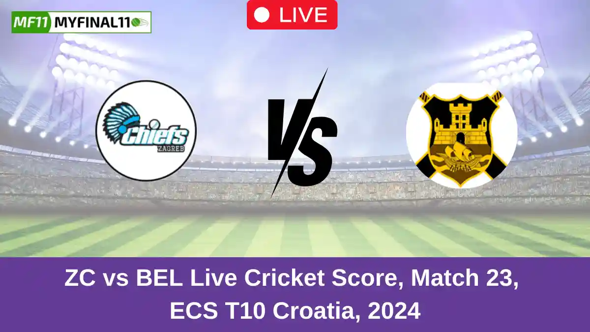 ZC vs BEL Live Cricket Score, Match 23, ECS T10 Croatia, 2024