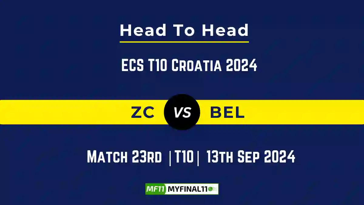 ZC vs BEL Player Battle, Head to Head Team Stats, Team Record - ECS T10 Croatia 2024