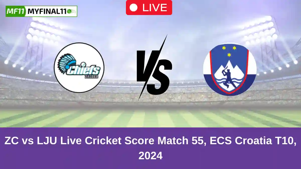 ZC vs LJU Live Cricket Score Match 55, ECS Croatia T10, 2024