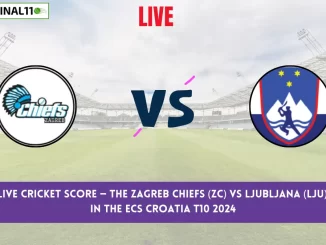 ZC vs LJU Live Cricket Score — The Zagreb Chiefs (ZC) vs Ljubljana (LJU) Match 30 in the ECS Croatia T10 2024