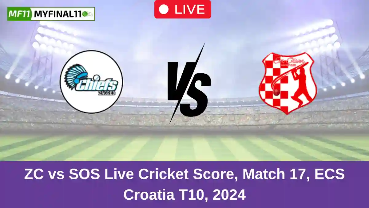 ZC vs SOS Live Cricket Score, Match 17, ECS Croatia T10, 2024