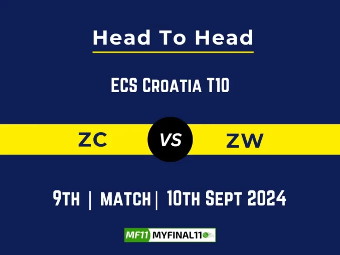 ZC vs ZW Player Battle, Head to Head Team Stats, Player Record: ECS Croatia T10, 2024- 9th Match