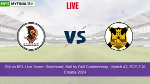 ZW vs BEL Live Score: Scorecard, Ball by Ball Commentary – Match 43, ECS T10 Croatia 2024