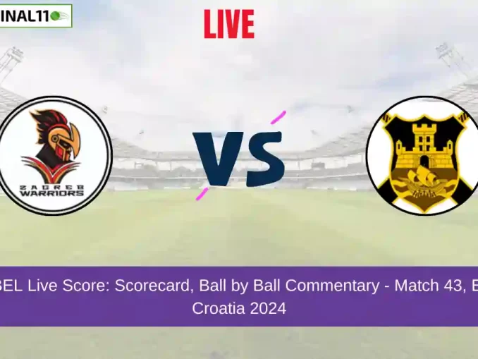 ZW vs BEL Live Score: Scorecard, Ball by Ball Commentary - Match 43, ECS T10 Croatia 2024