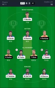 GTC vs AC Dream11 Prediction Today: Match 24 Pitch Report, and Key Player | Assam T20 Pride Cup 2024