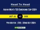 AF-A vs HK Player Battle, Head to Head Team Stats, Team Record - Asian Men's T20 Emerging Cup 2024