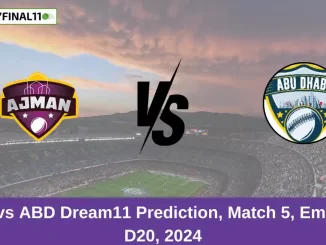 AJM vs ABD Dream11 Prediction, Match 5, Emirates D20, 2024