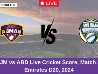 AJM vs ABD Live Cricket Score, Match 5, Emirates D20, 2024