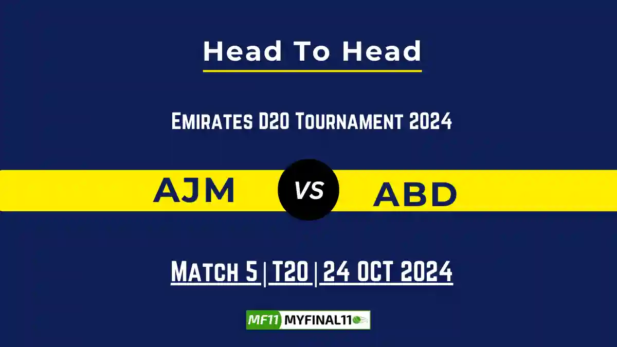 AJM vs ABD Player Battle, Head to Head Team Stats, Player Record