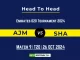 AJM vs SHA Player Battle, Head to Head Team Stats, Player Record