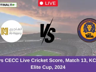 ALH vs CECC Live Cricket Score, Match 13, KCC T20 Elite Cup, 2024