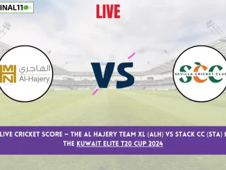 ALH vs STA Live Cricket Score — The Al Hajery Team Xl (ALH) vs Stack CC (STA) Match 23 in the Kuwait Elite T20 Cup 2024