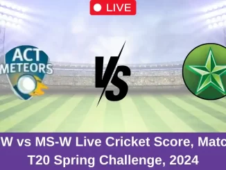 AM-W vs MS-W Live Cricket Score, Match 5, T20 Spring Challenge, 2024