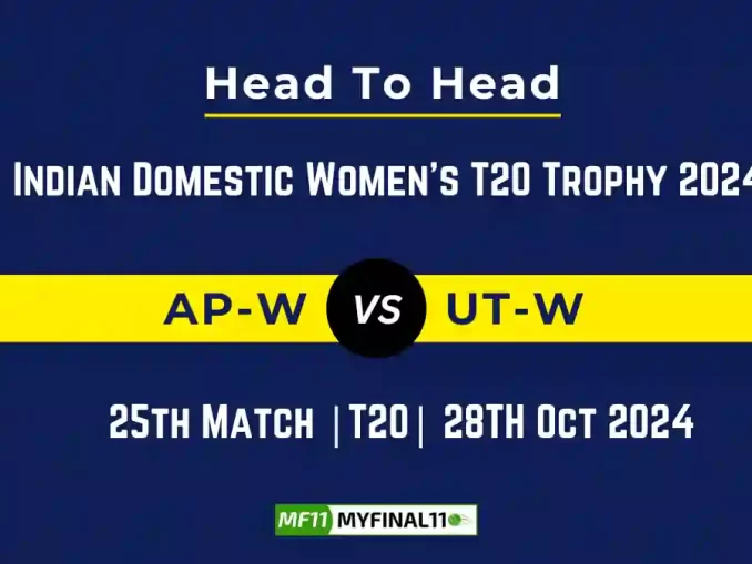 AP-W vs UT-W Player Battle, Head to Head Team Stats, Team Record - Indian Domestic Women's T20 Trophy 2024