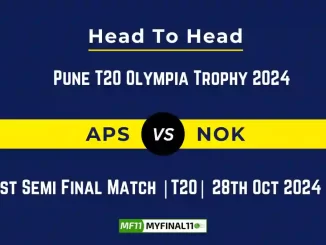 APS vs NOK Player Battle, Head to Head Team Stats, Team Record - Pune T20 Olympia Trophy 2024