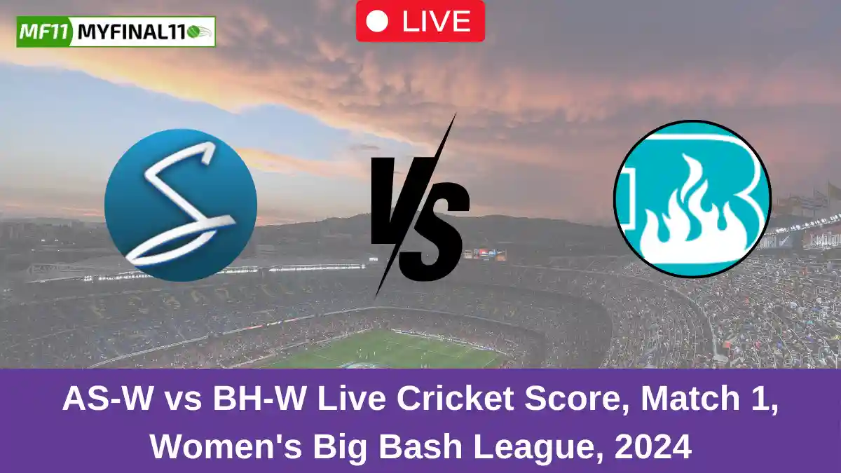 AS-W vs BH-W Live Cricket Score, Match 1, Women's Big Bash League, 2024