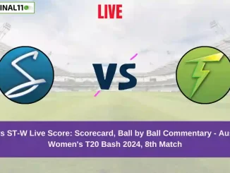 AS-W vs ST-W Live Score: Scorecard, Ball by Ball Commentary - Match 8, Australian Women's T20 Bash 2024