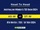 AS-W vs ST-W Player Battle, Head to Head Team Stats, Team Record - Australian Women's T20 Bash 2024