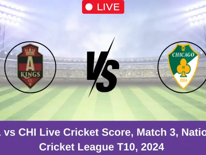 ATL vs CHI Live Cricket Score, Match 3, National Cricket League T10, 2024