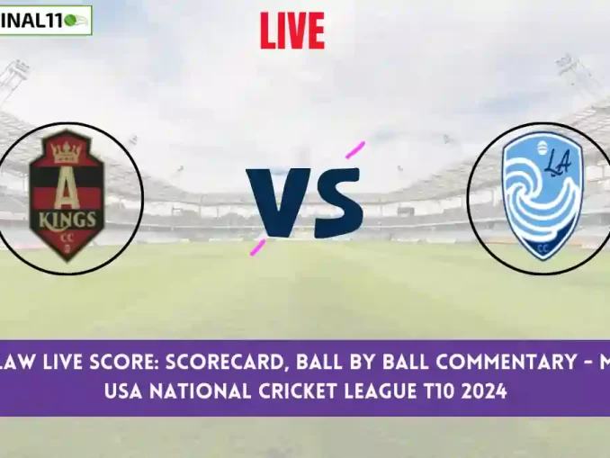 ATL vs LAW Live Score: Scorecard, Ball by Ball Commentary - Match 6, USA National Cricket League T10 2024