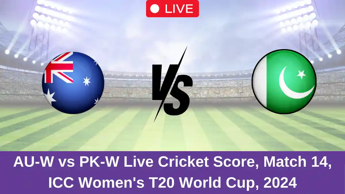 AU-W vs PK-W Live Cricket Score, Match 14, ICC Women's T20 World Cup, 2024